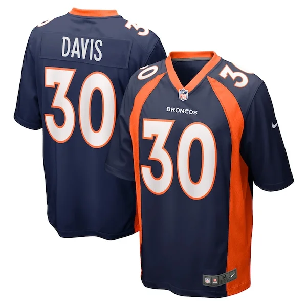 None Terrell Davis  Jersey - Navy | NFL Player Jersey | NFL Football