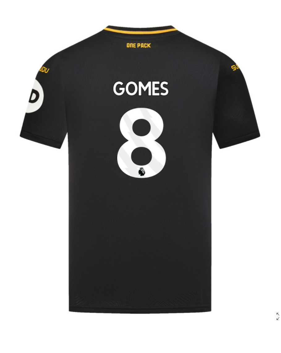 Wolverhampton Wanderers 24-25 Away Jersey with GOMES 8