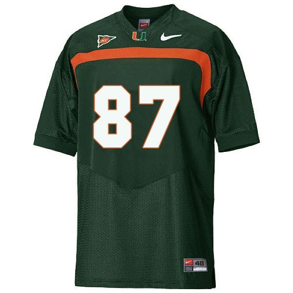 Men Miami Hurricanes Green Men #87 Elite Level Replica - Great