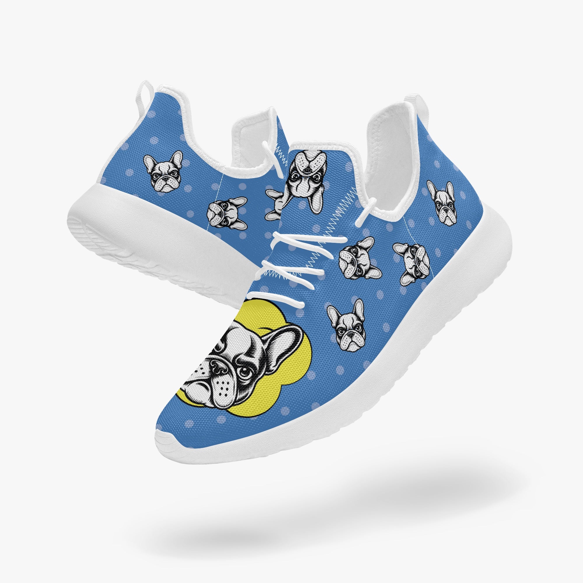 French Bulldog Lover Indigo Classic Sneakers Comfy Daily Shoes