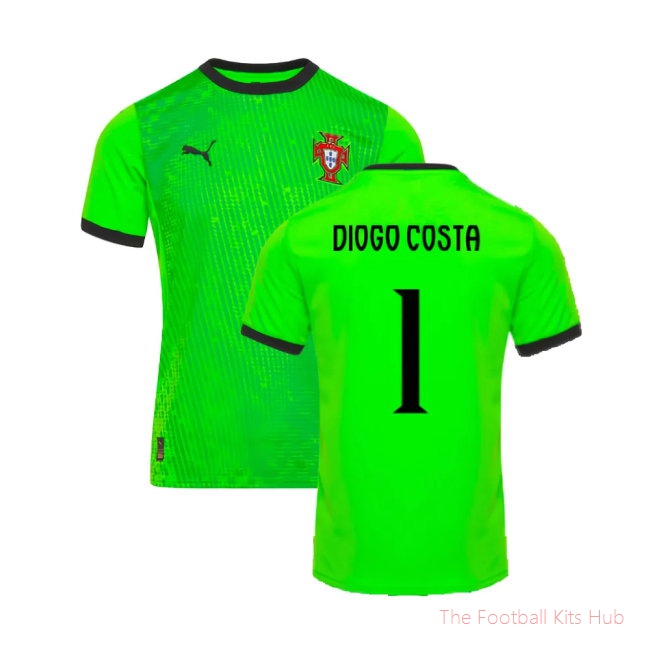 [JED] 2025/26 Portugal Home Goalkeeper Shirt (Green) (Diogo Costa 1)