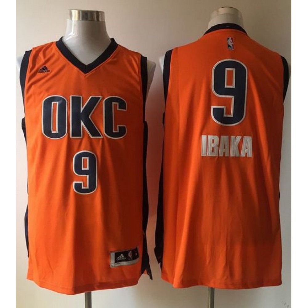 Performance Men's OKC Thunder #9 Serge Orange Basketball Jersey