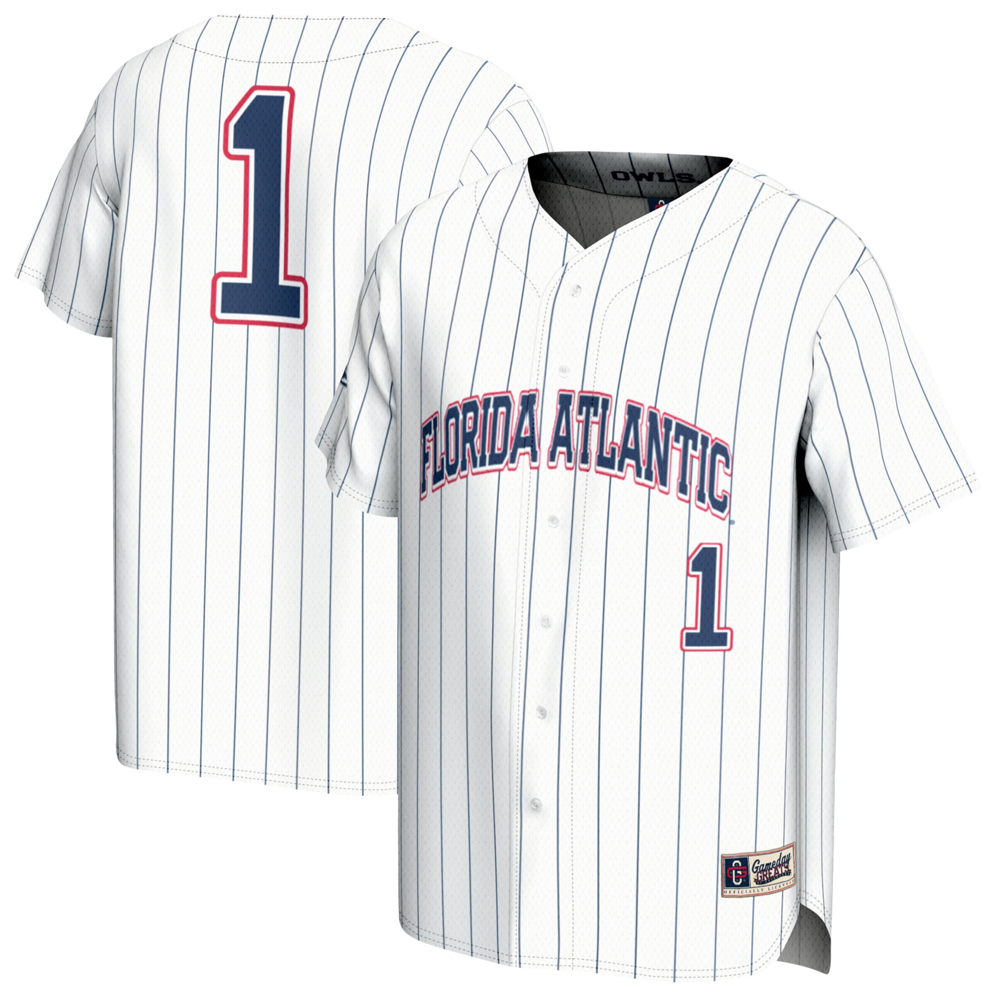 #1 Florida Atlantic Owls GameDay Greats Youth Collegiate Baseball Fashion Jersey - White
