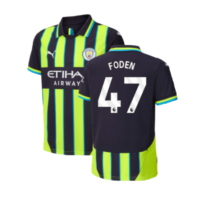 2024-20 Man City Away Football Kit Foden #47 M S Kids