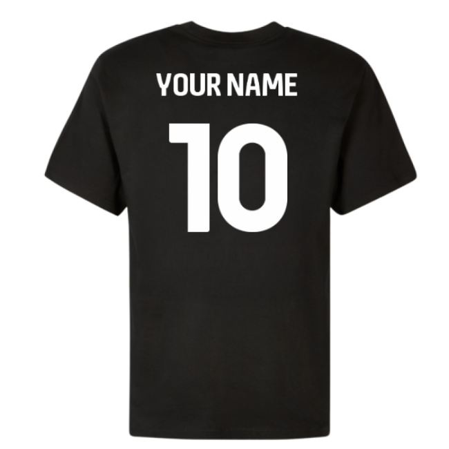 2025-2026 Birmingham City Stadium Crest T-shirt Black Your Name