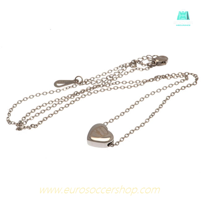 Arsenal FC Stainless Steel Heart Necklace