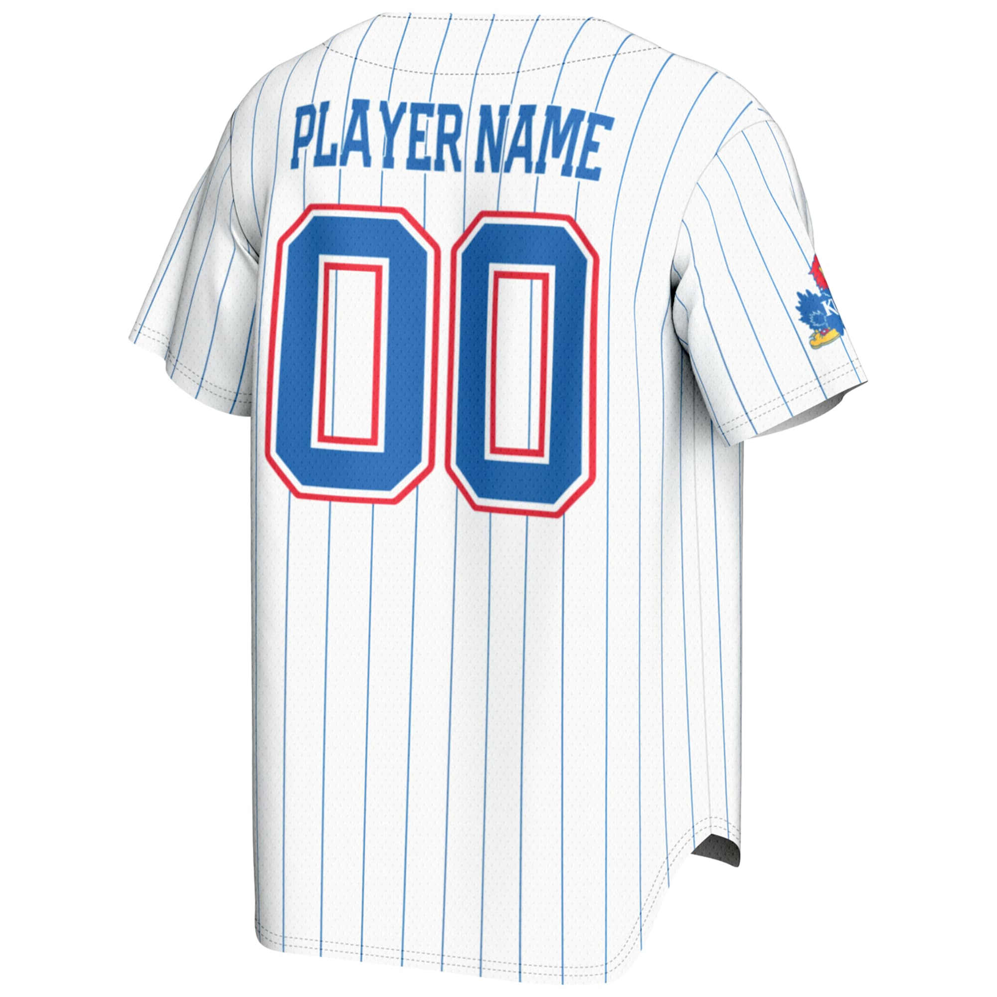 [NJP] Kansas Jayhawks GameDay Greats Youth NIL Pick-A-Player Lightweight Baseball Jersey - White