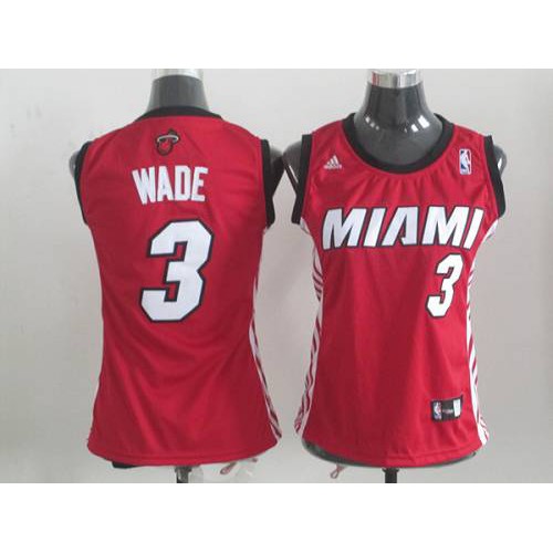 Red Miami Heat #3 Heat Jersey - Moisture-Wicking Game Day Wear