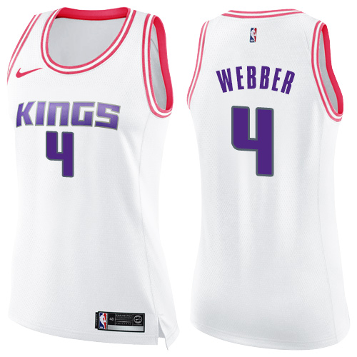 White Nike S. Kings #4 NBA Jersey Game Day Wear NBA Fan Apparel