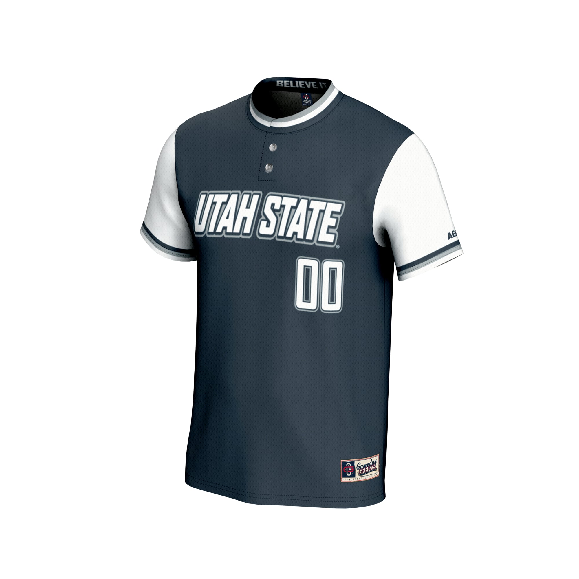 Utah State Aggies GameDay Greats Youth NIL Pick-A-Player Lightweight Softball Fashion Jersey - Navy