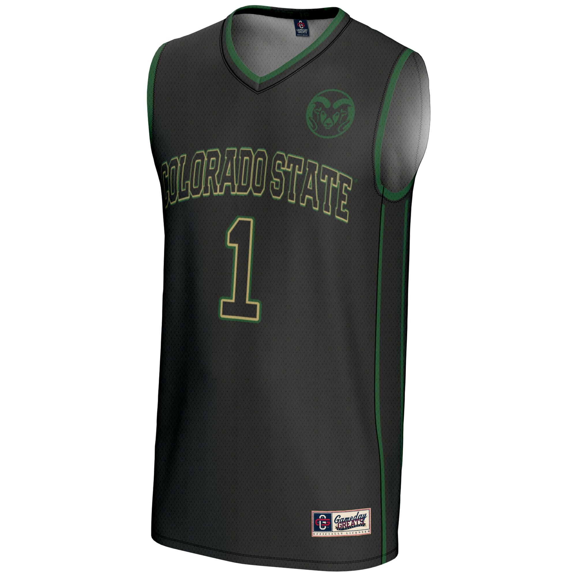 #1 Colorado State Rams GameDay Greats Youth Lightweight Basketball Jersey - Black
