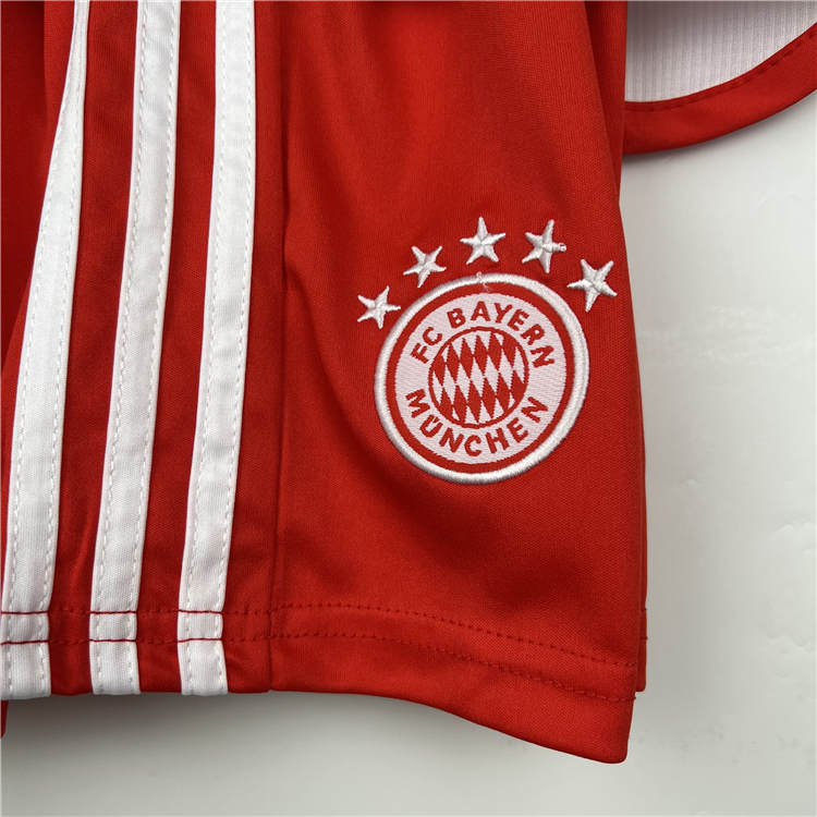 Kids Bayern Munich 2324 Home Suits ShirtShorts - Official Replica