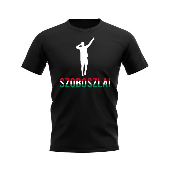 Dominik Szoboszlai Hungary Silhouette T-Shirt (Black) Premium
