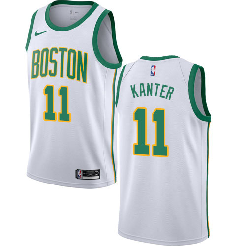 White Nike Boston Celtics #11 Celtics Jersey - High-Quality Polyester