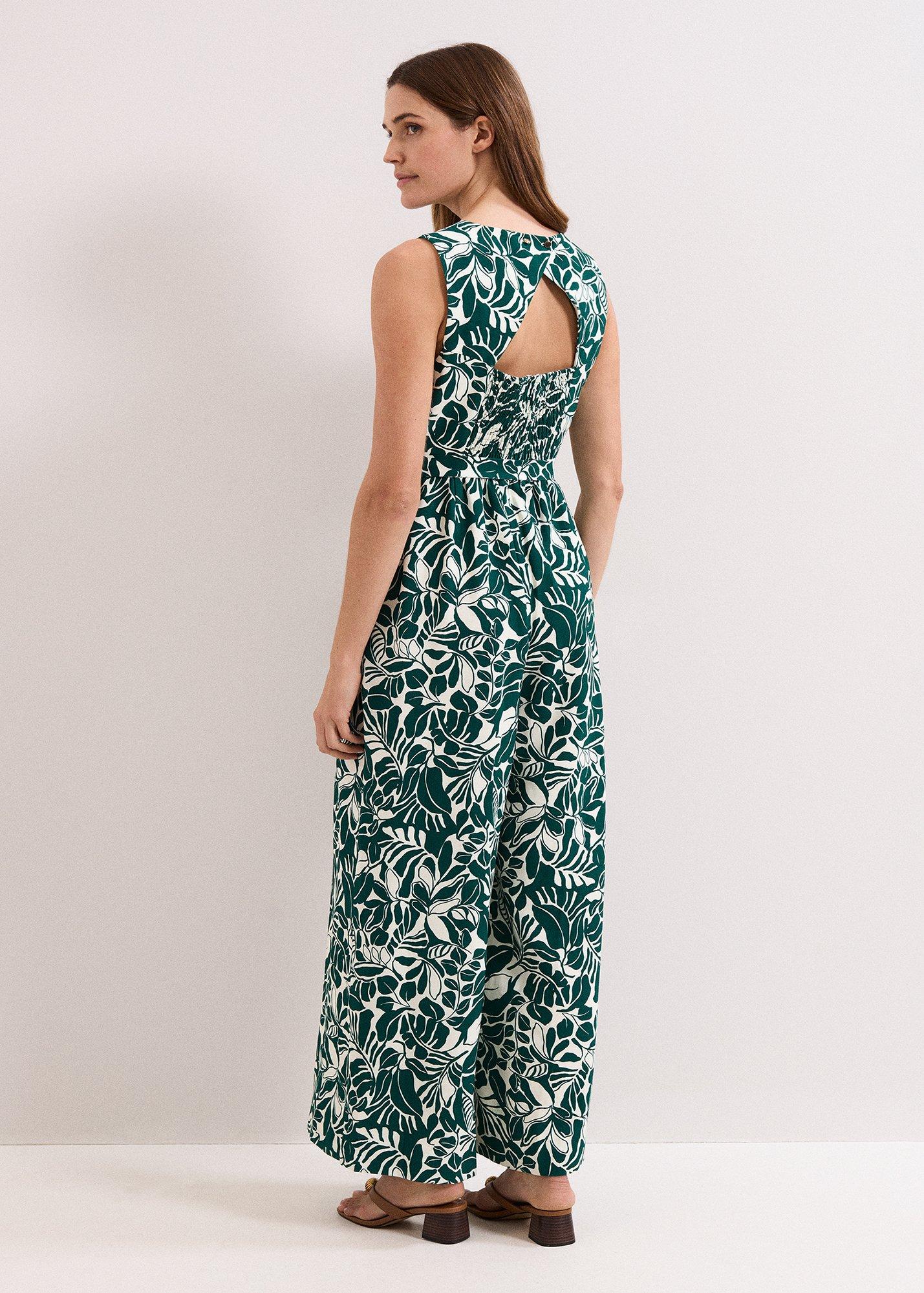 Petite Marta Green Printed Jumpsuit
