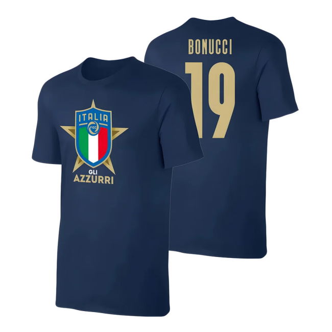 Licensed 2020-2021 Italy European Football Home Uniform (Bonucci 19)