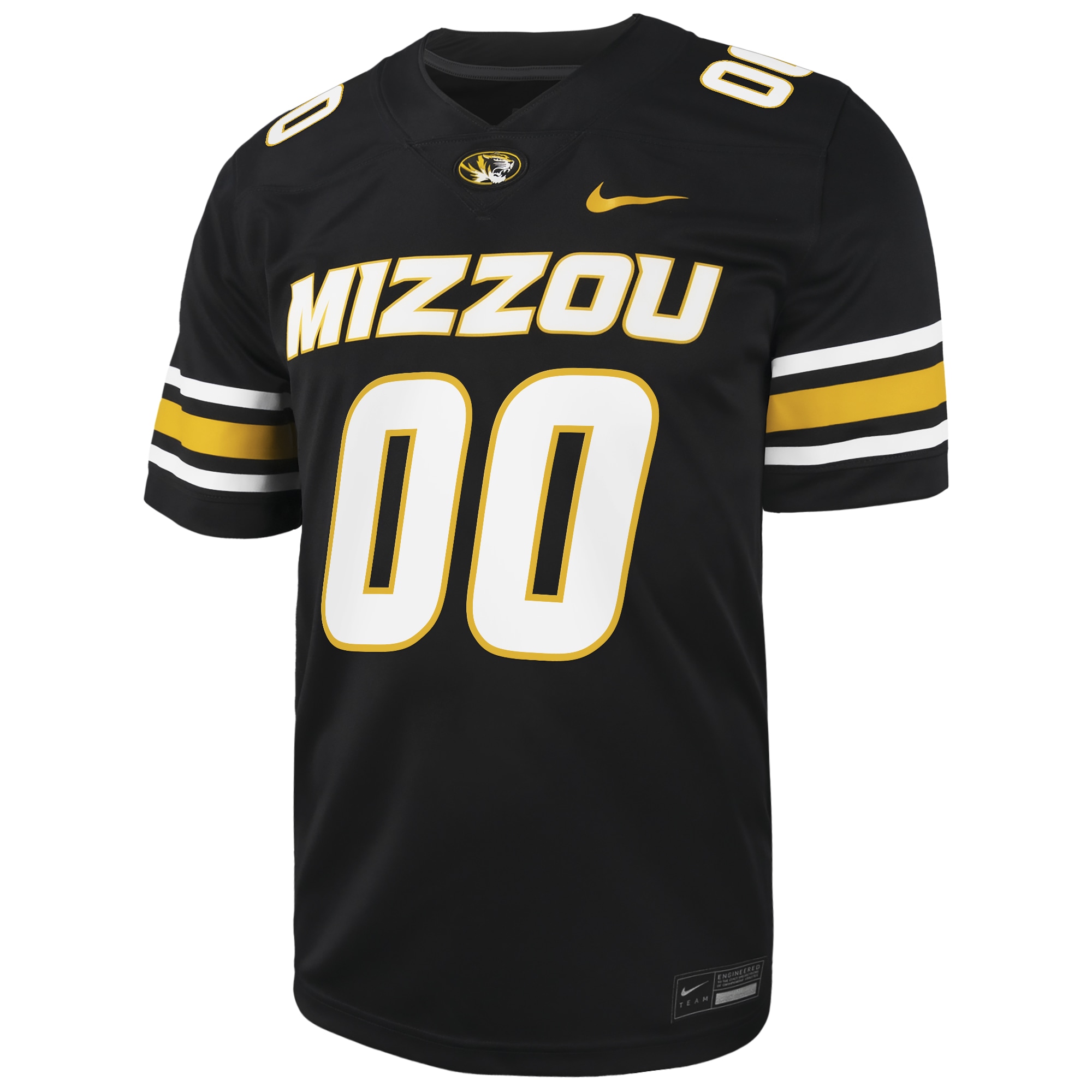 [DDG] Missouri Tigers Custom Football Game Jersey - Black