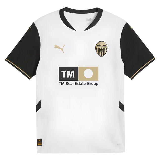 2024-2025 Valencia Home Shirt (David Villa 7) - Stadium Quality - C...