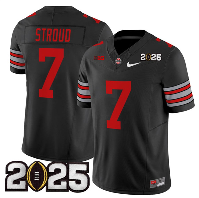 Men's OSU Buckeyes Black 2025 official licensed None #7 alternate
