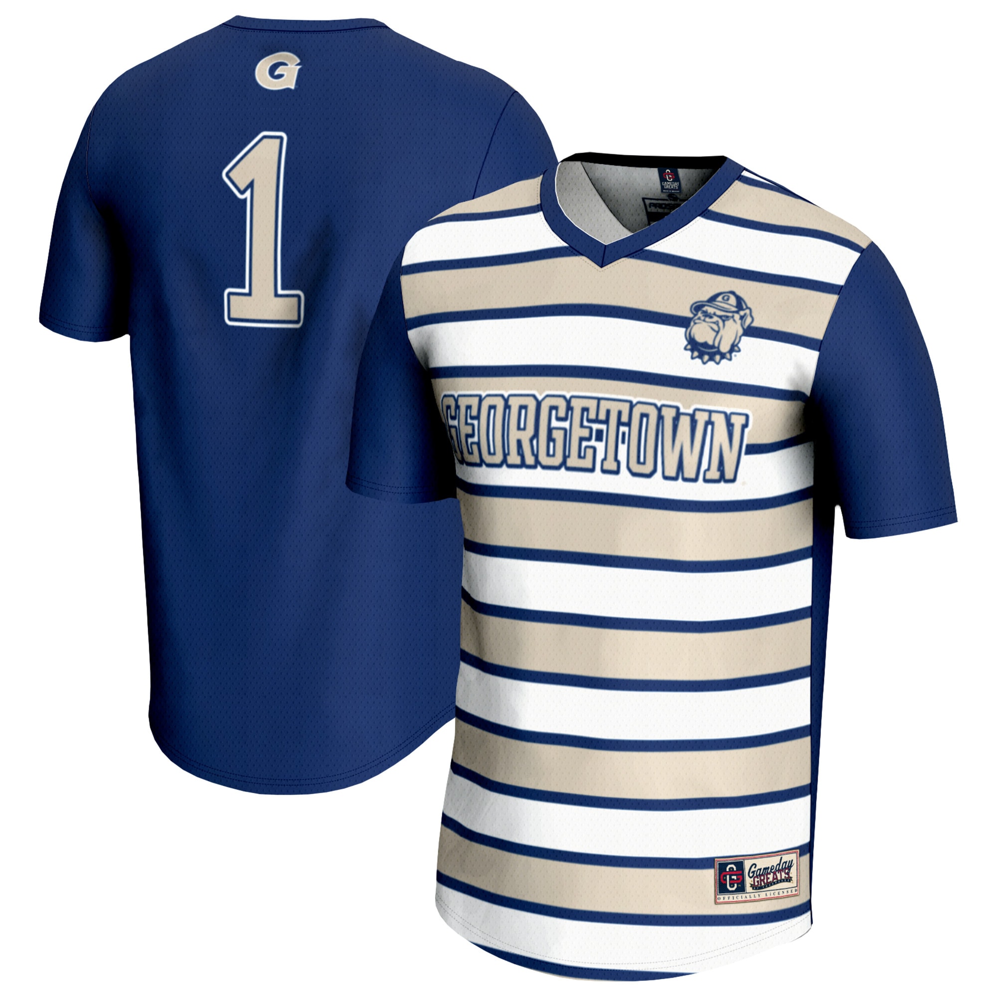[JED] Women's Georgetown Hoyas GameDay Greats Lightweight Soccer Fashion Jersey - Navy