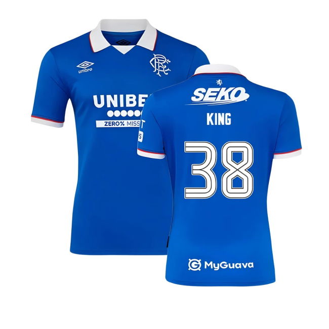 Authentic 2025-2026 Rangers Home Home King 38 With Collector's Item