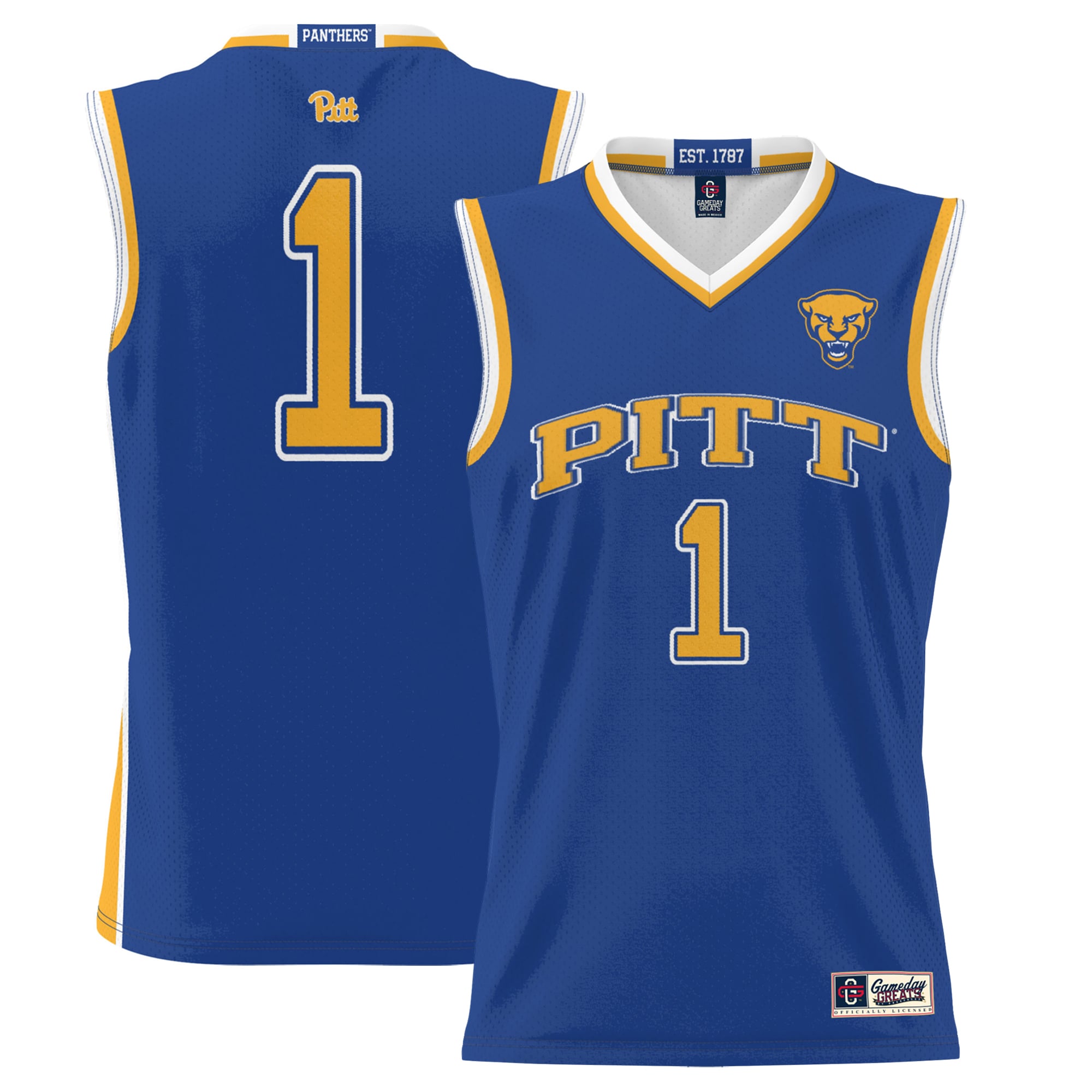 #1 Pitt Panthers GameDay Greats Youth Lightweight Basketball Jersey - Royal