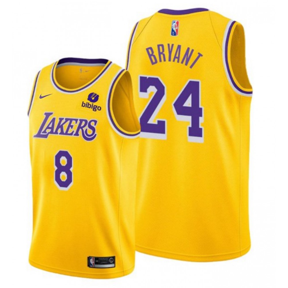Collector's Item Premium Men's Lakers #8 Back Yellow Basketball Jersey
