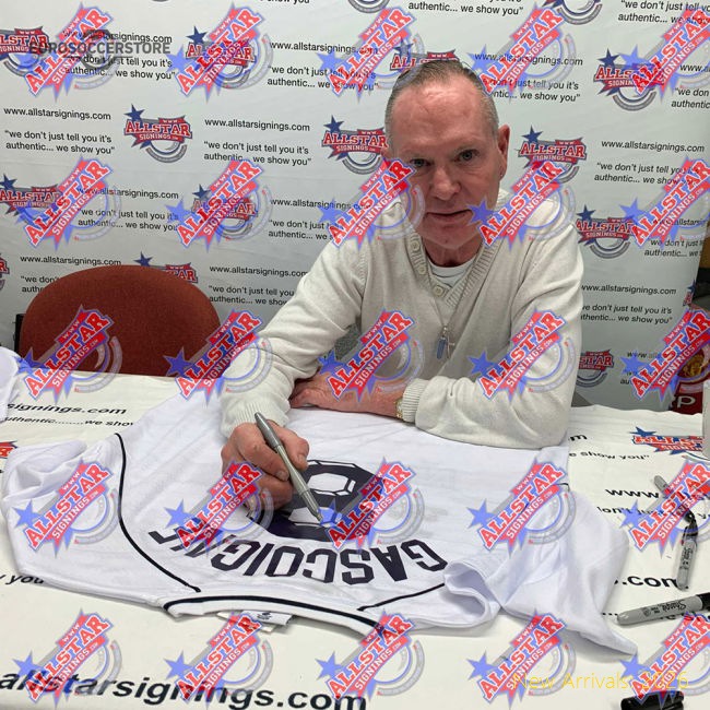 Gascoigne Signed Match Replica Jersey Game Ready Supporter Exclusive