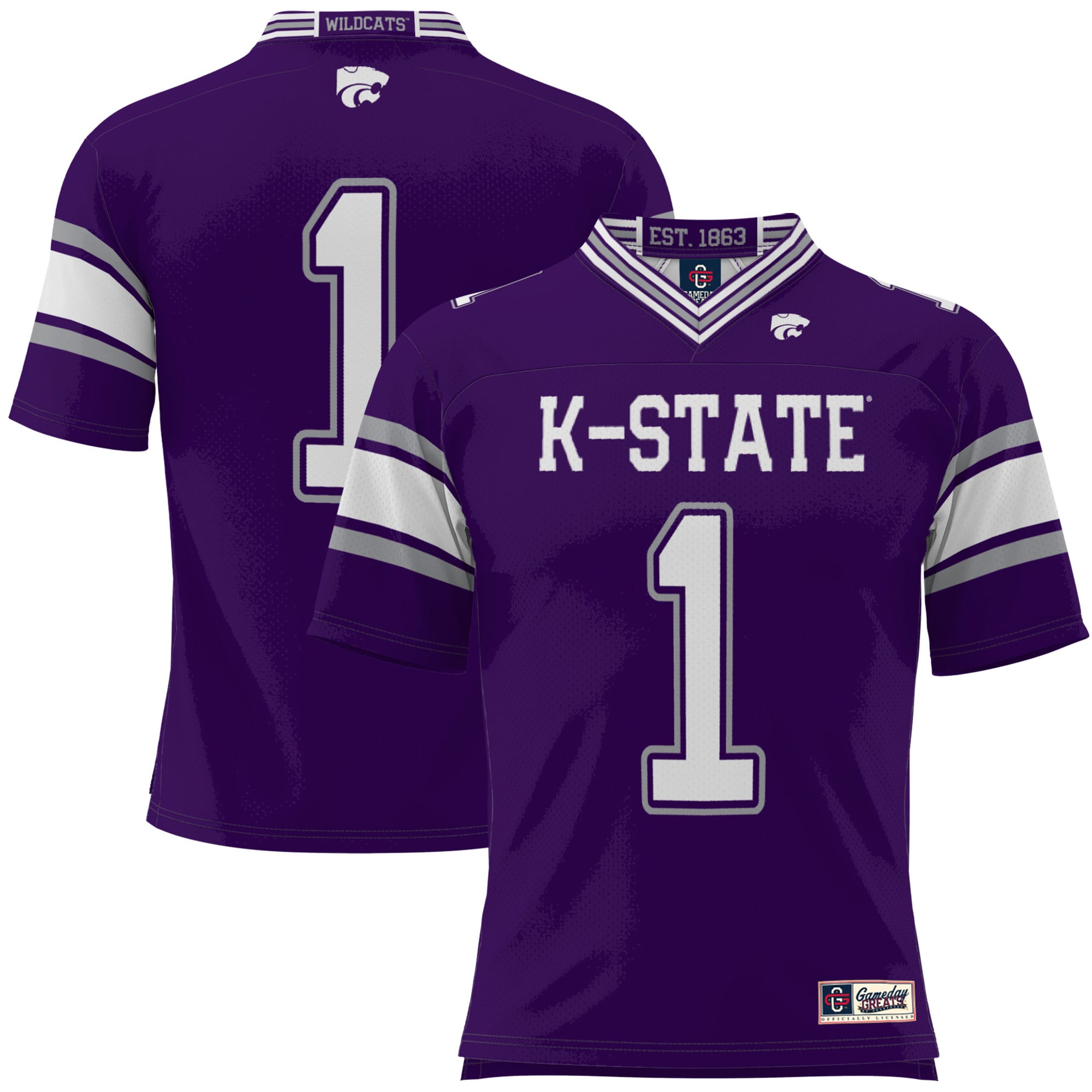 [DDG] Kansas State Wildcats GameDay Greats Youth Football Jersey - Purple