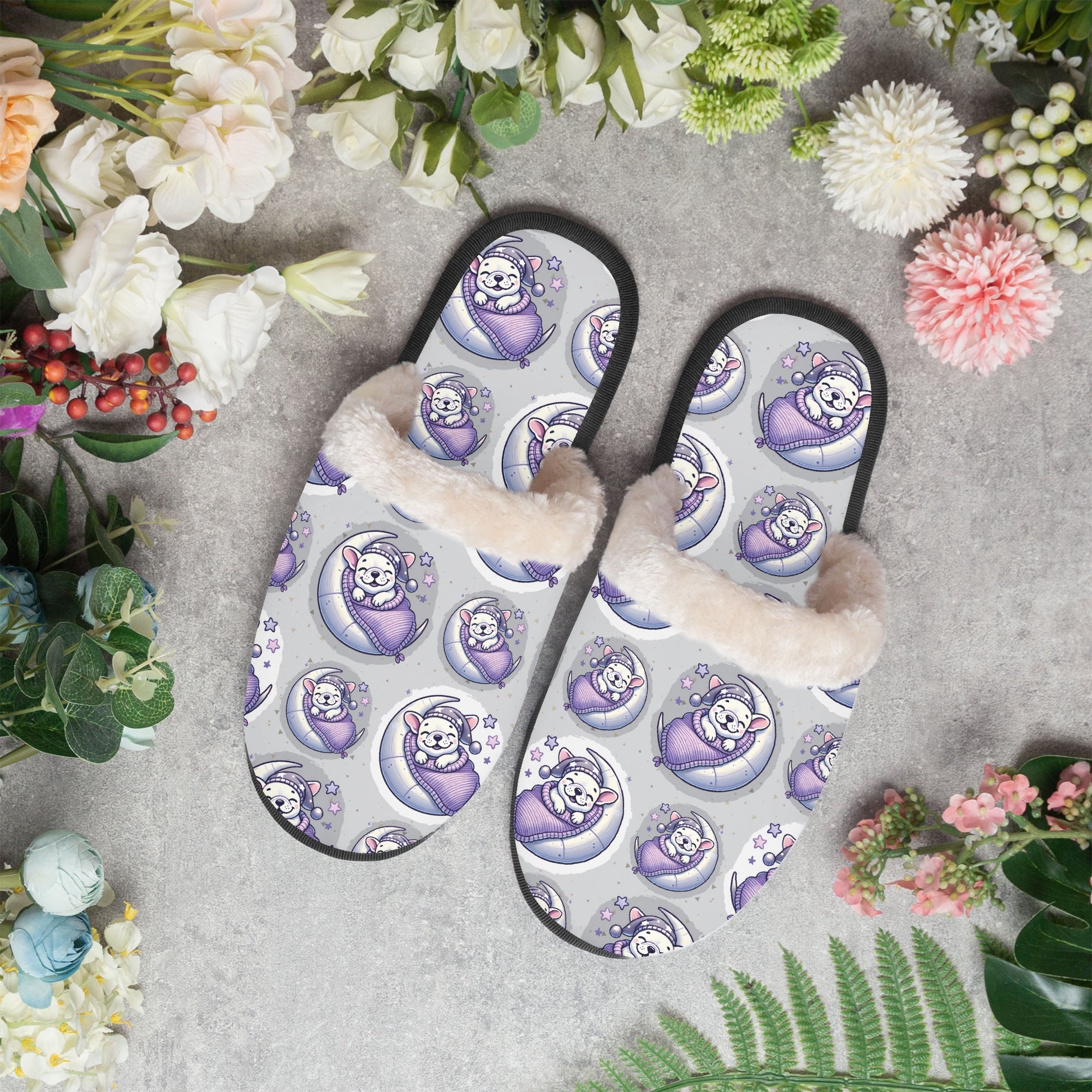 French Bulldog Gilbert Cozy Winter Slippers Cozy Paw Wear