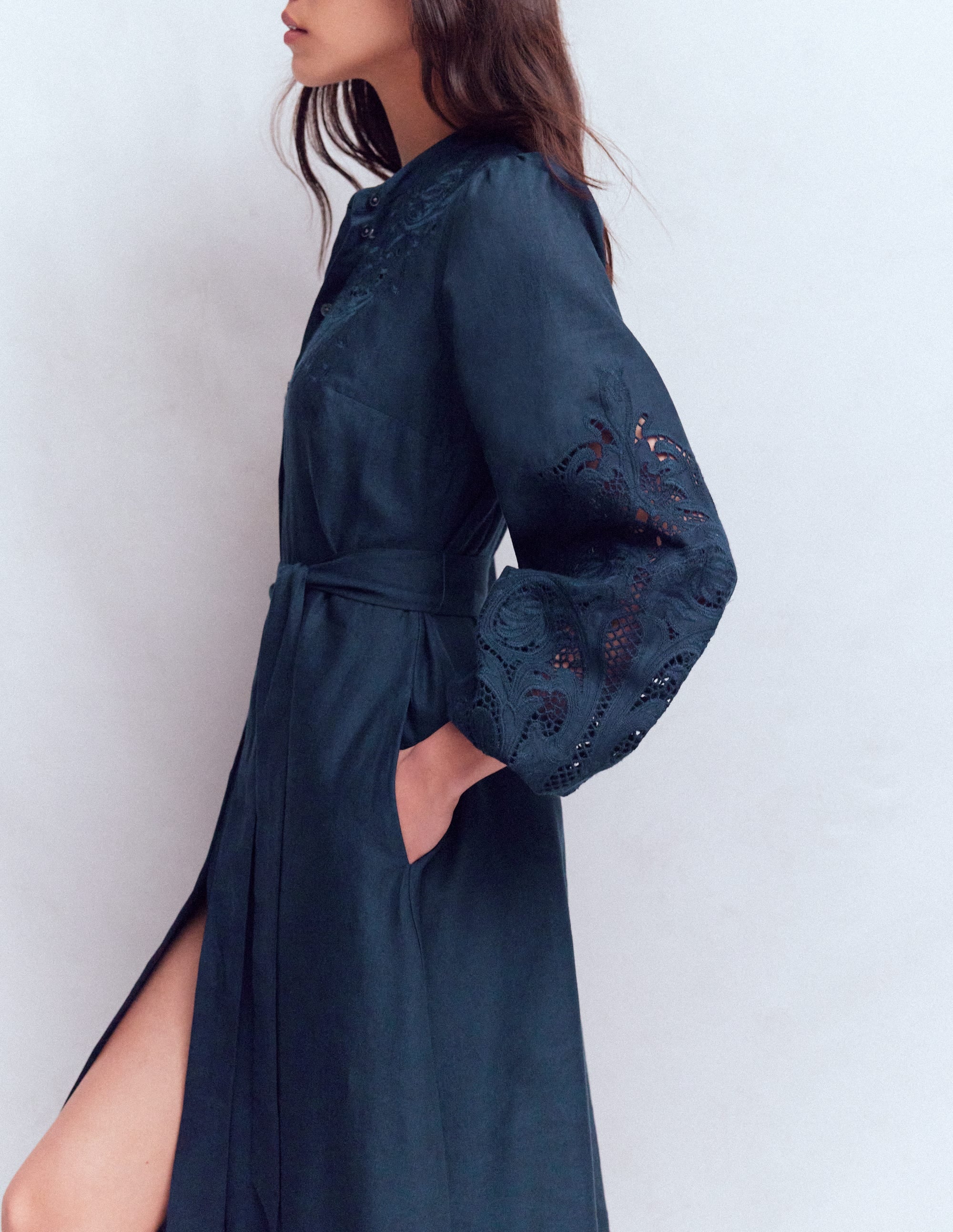 Mae Linen Blend Shirt Dress