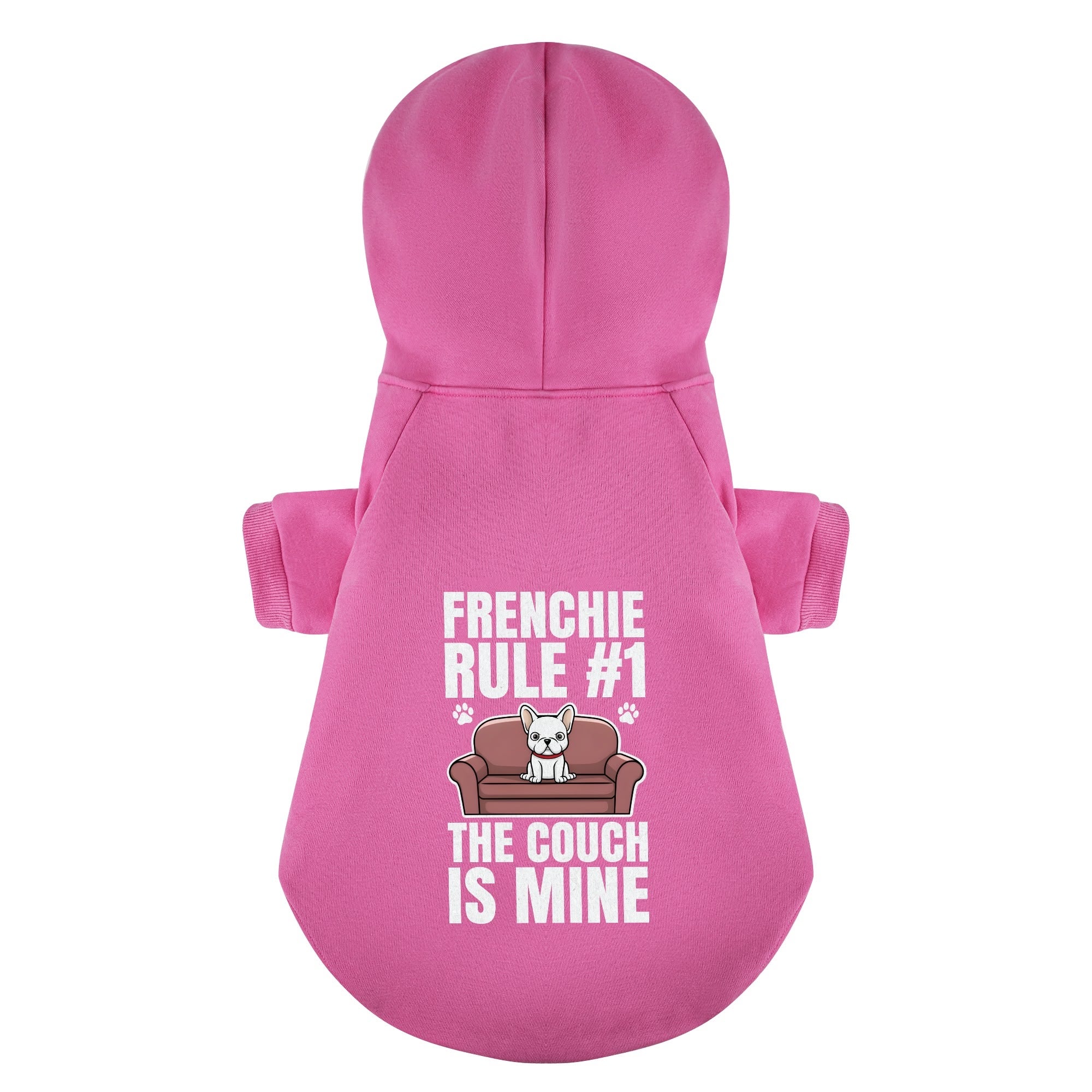 Frenchie rule #1: The couch is mine - Personalized French Bulldog Hoodies with Funny Quotes – Stylish, Cozy, and Premium 100% Cotton