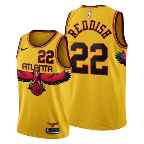 Atlanta Atlanta Hawks #22 Cam Reddish Youth 2021-22 City Edition Gold NBA Jersey Youth