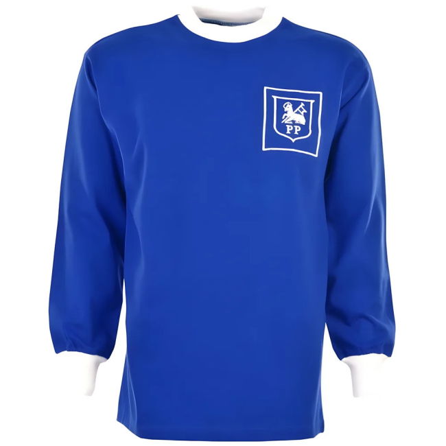 Preston North End 60's Away Royal Retro Football Shirt | Sale Price