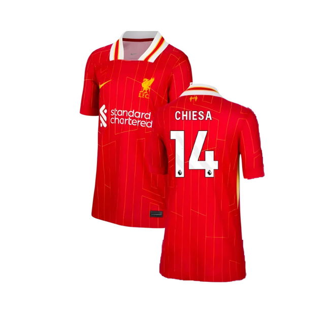 Liverpool Home Football Shirt 2024-20 - Chiesa 14 L M S Kids