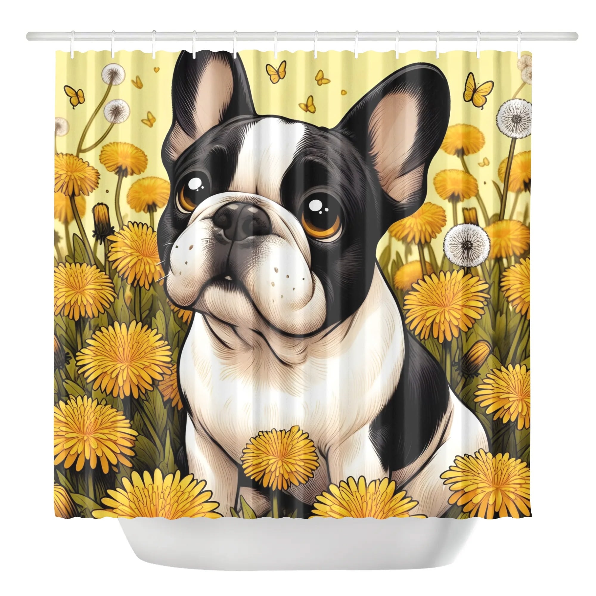Shower Curtain For Frenchie Lovers Outdoor Use | Vet-recommended