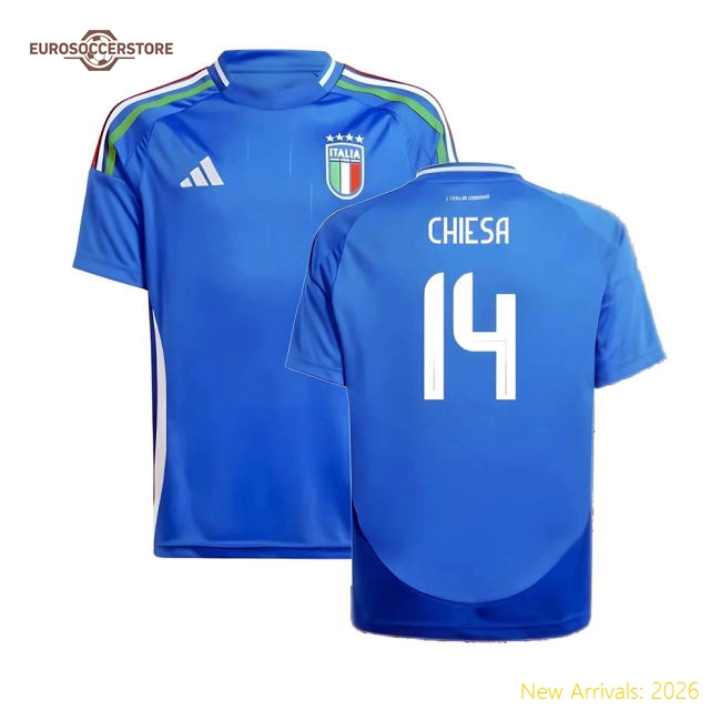 Kid-approved Football Team Kids Jersey Chiesa 2024-2025 Climacool