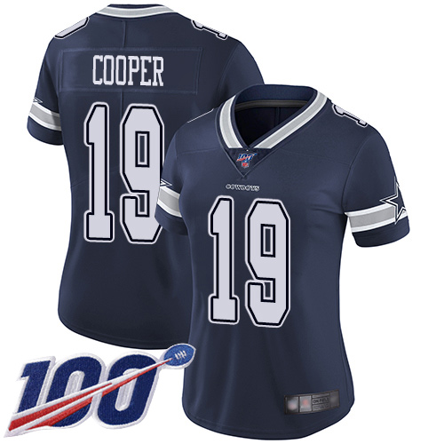NFL DAL Cowboys #19 Amari Cooper Navy Limited Jersey - Authentic Qu...