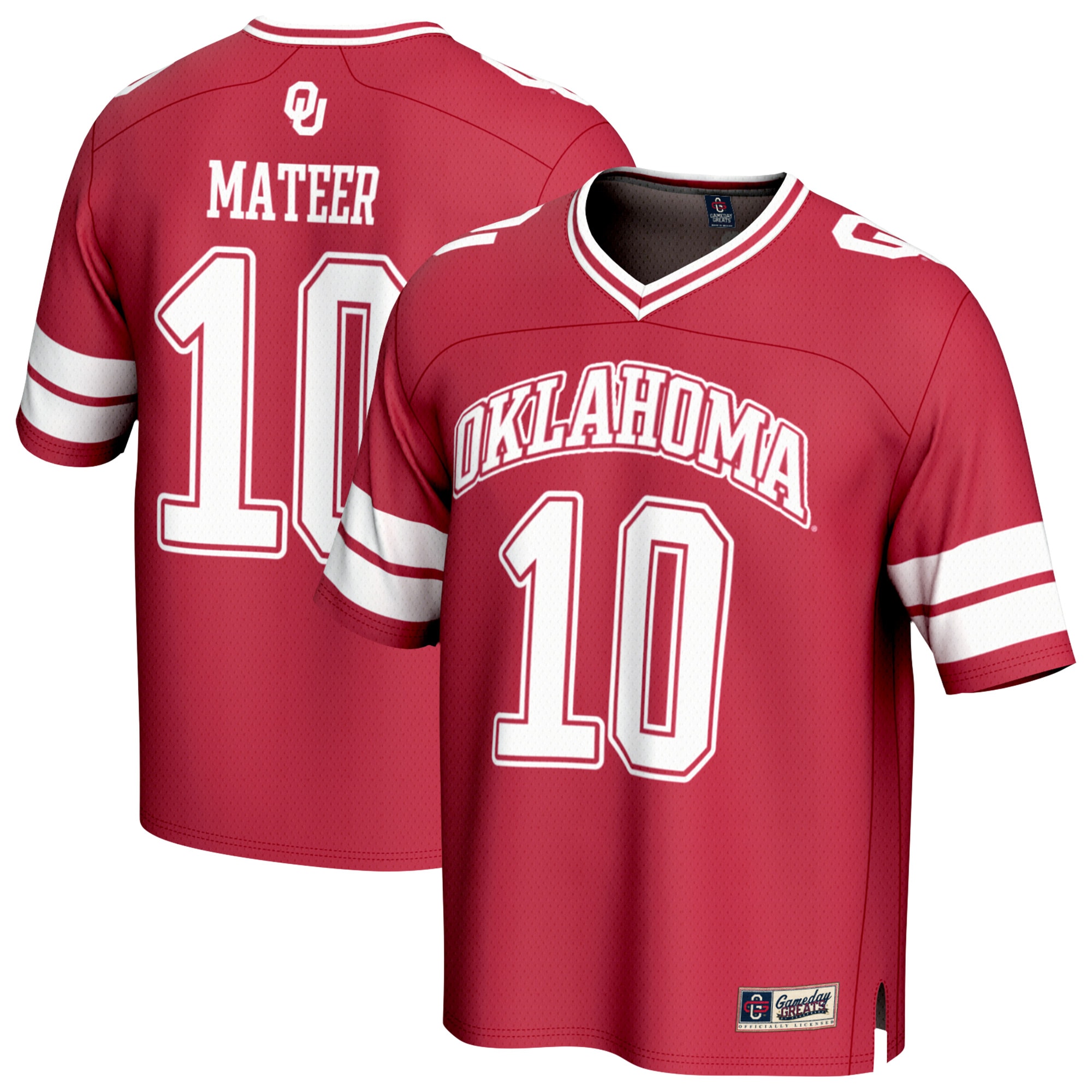 [NJP] John Mateer Oklahoma Sooners GameDay Greats Unisex NIL Lightweight Football Player Jersey - Crimson