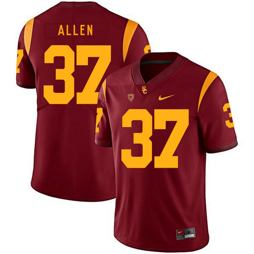 Men's None Red 2024 official Javorius Allen #37 home jersey Jersey