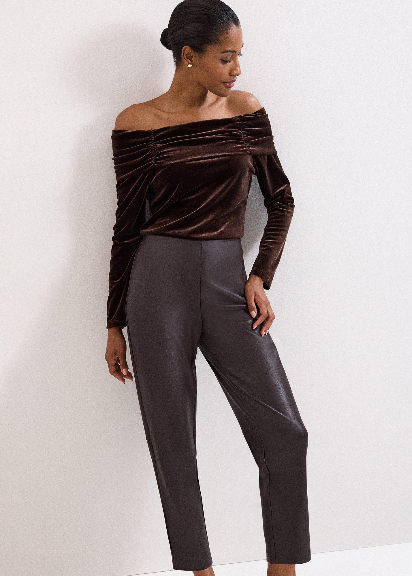 Mya PU Crop Trouser