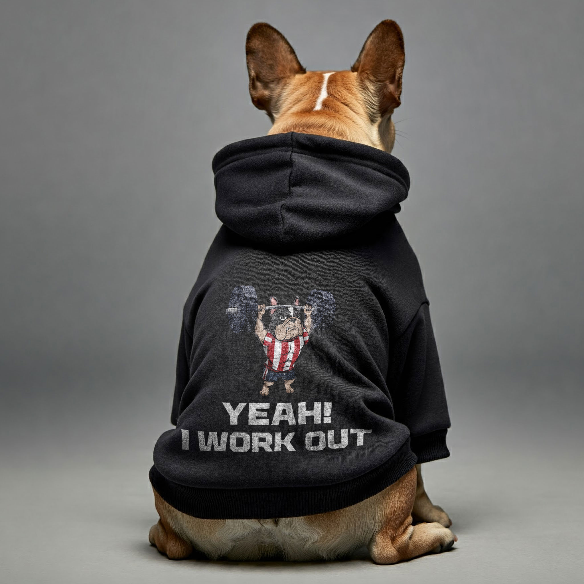 Yeah I Work Out - Casual Personalized French Bulldog Hoodies With Funny Quotes – Stylish, Cozy, And Premium 100% Cotton Indoor Comfort