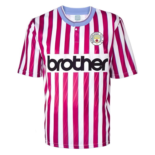 1988 Man City Soccer Jerseys vintage Away Football Shirt