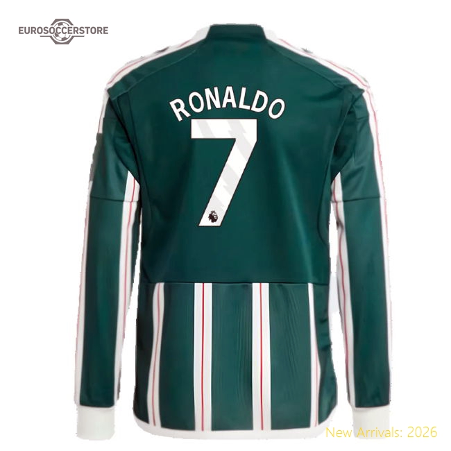 2023-2024 Man Utd Away Long Sleeve Shirt (Kids) (Ronaldo 7)