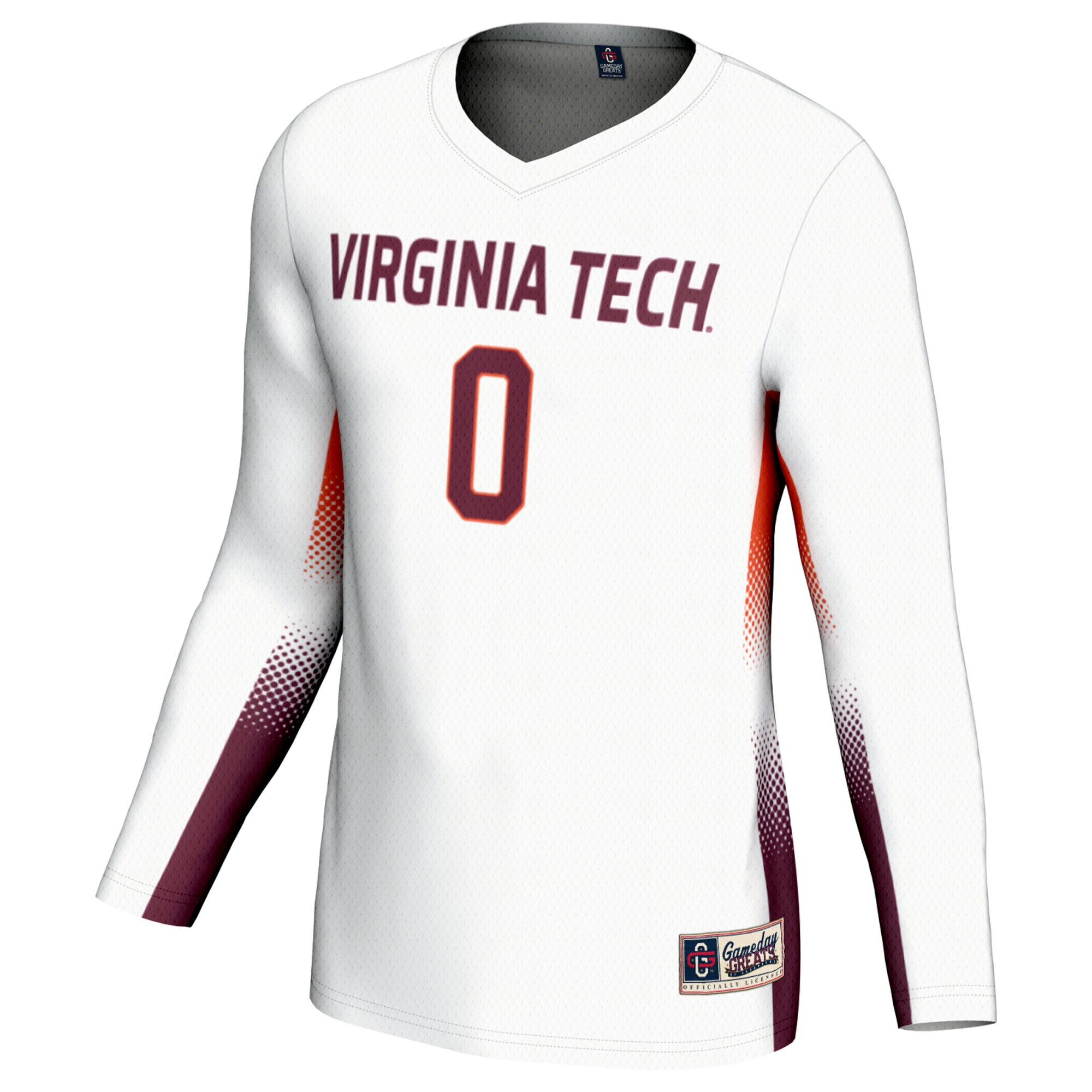 [DDG] Virginia Tech Hokies GameDay Greats Youth Women's Volleyball Lightweight Fashion Jersey - White