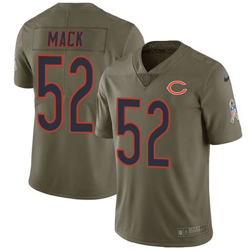 NFL CHI Bears #52 Khalil Mack Limited Team Color Jersey - Fan Favorite