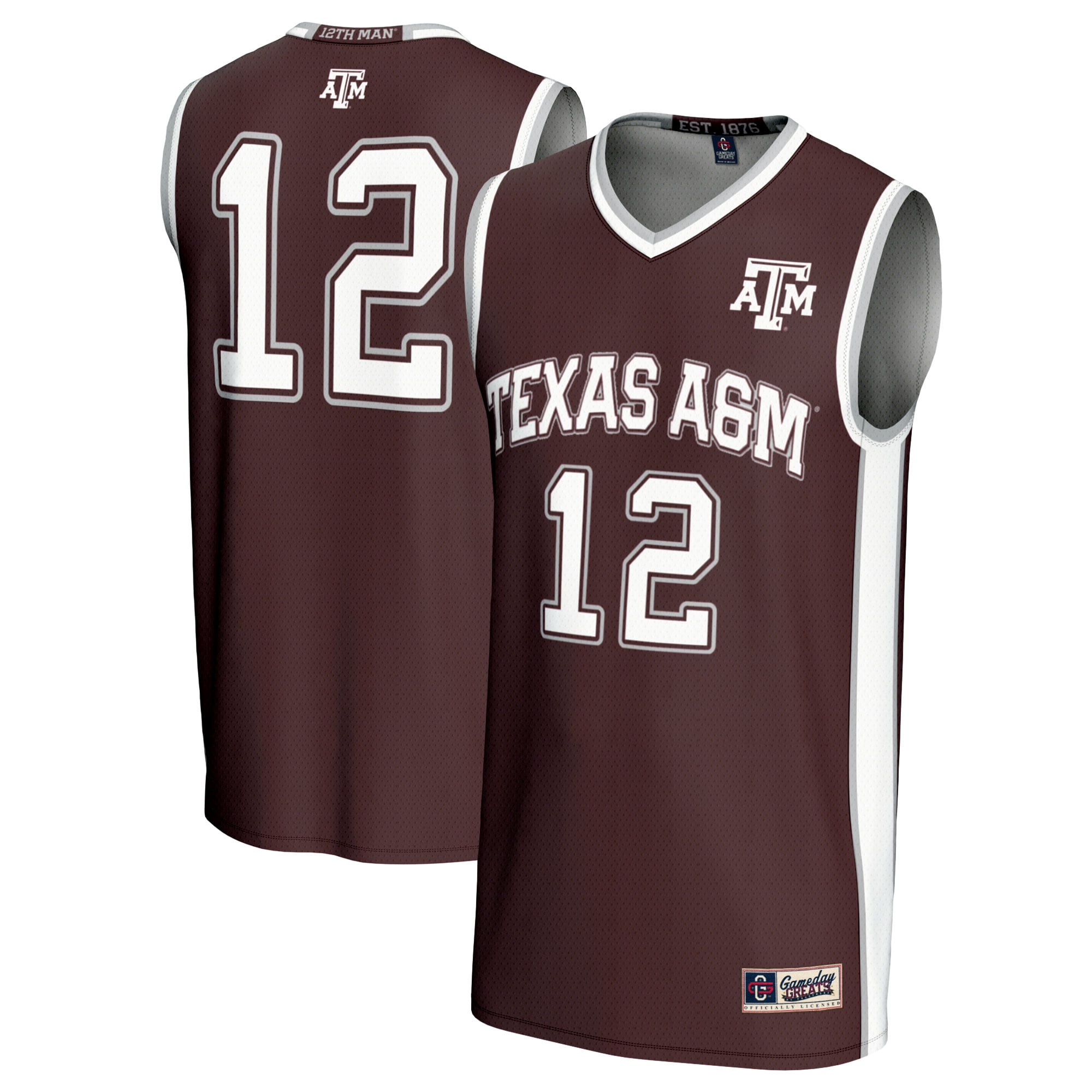 [NJP] Texas A&M Aggies GameDay Greats Unisex Basketball Lightweight Fashion Jersey - Maroon