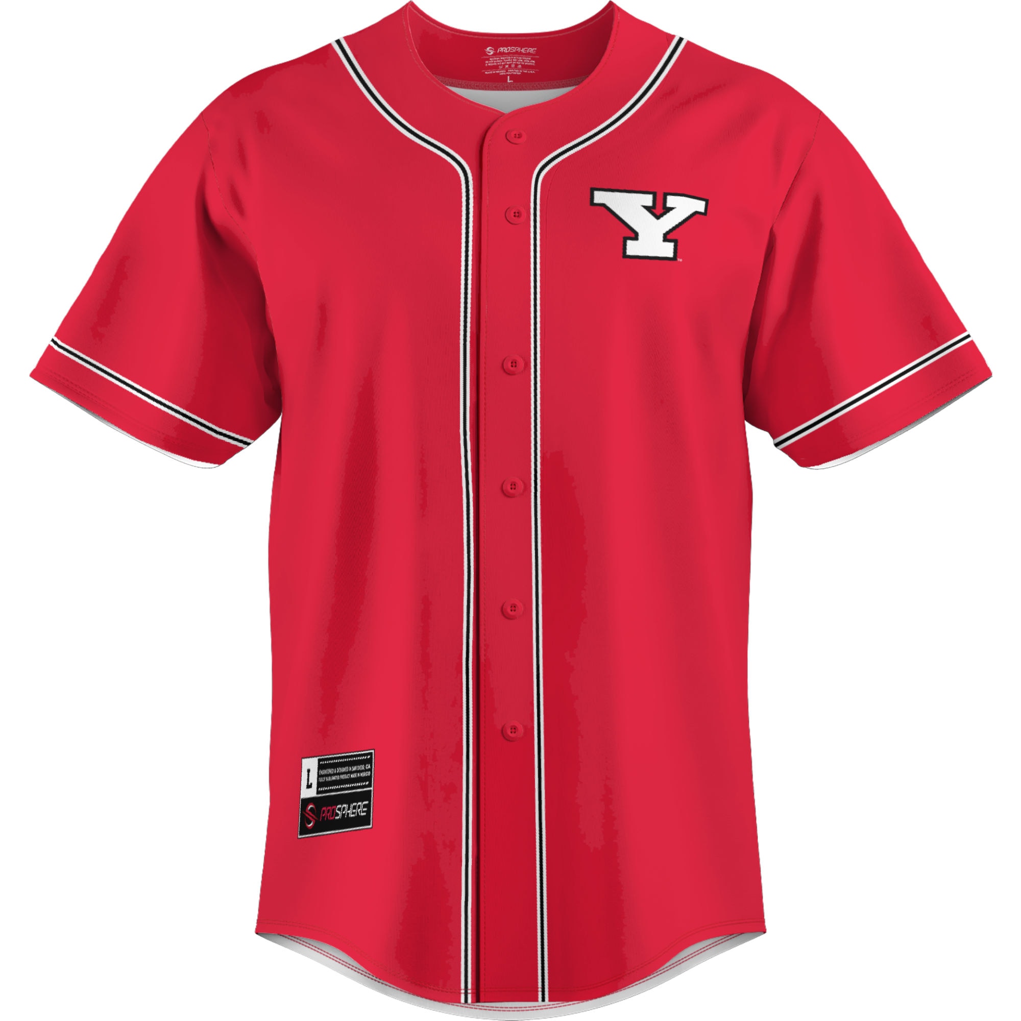 [DDG] Youngstown State Penguins GameDay Greats Lightweight Baseball Jersey - Red