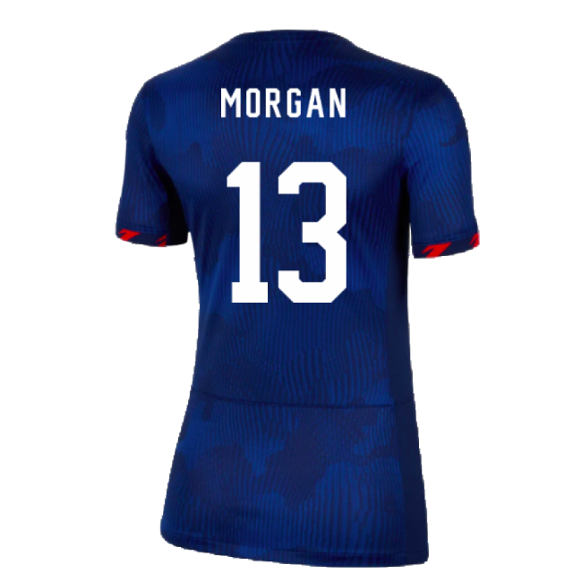 Top-Tier 2023-2024 Usa Wwc Away Shirt (Ladies) (Morgan 13)