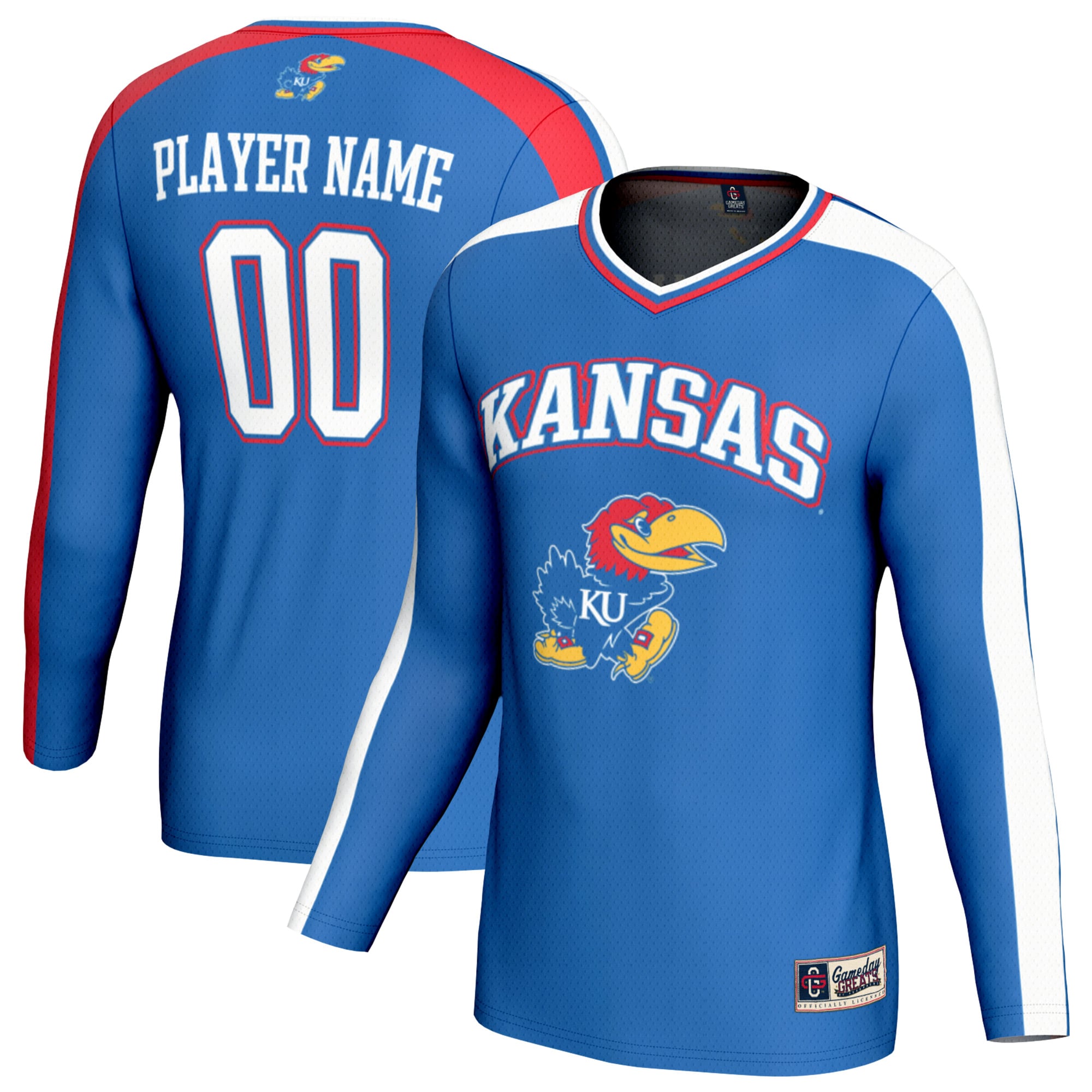 Kansas Jayhawks GameDay Greats Youth NIL Pick-A-Player Collegiate Women's Volleyball Lightweight Fashion Jersey - Royal